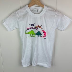 Vintage 1988 Dinosaur Shirt Kids Medium
